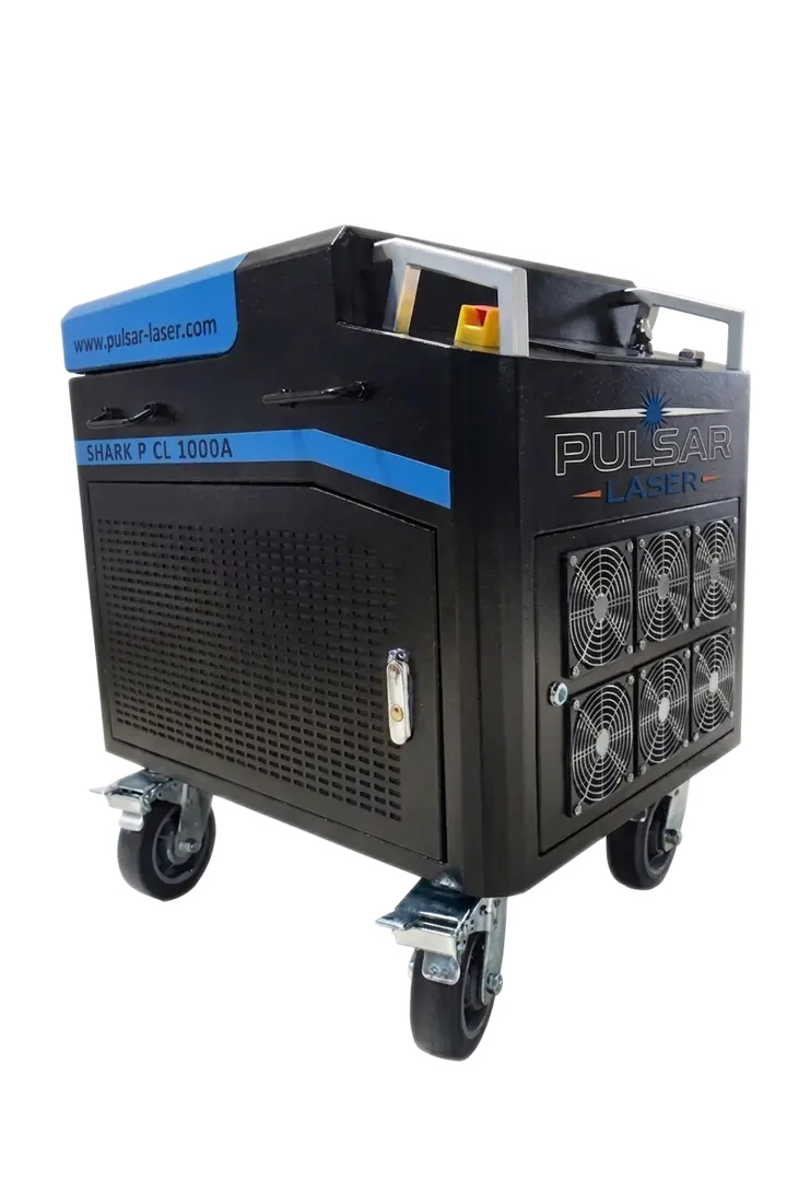 Air cooled laser cleaning machine for heavy duty, pulsed